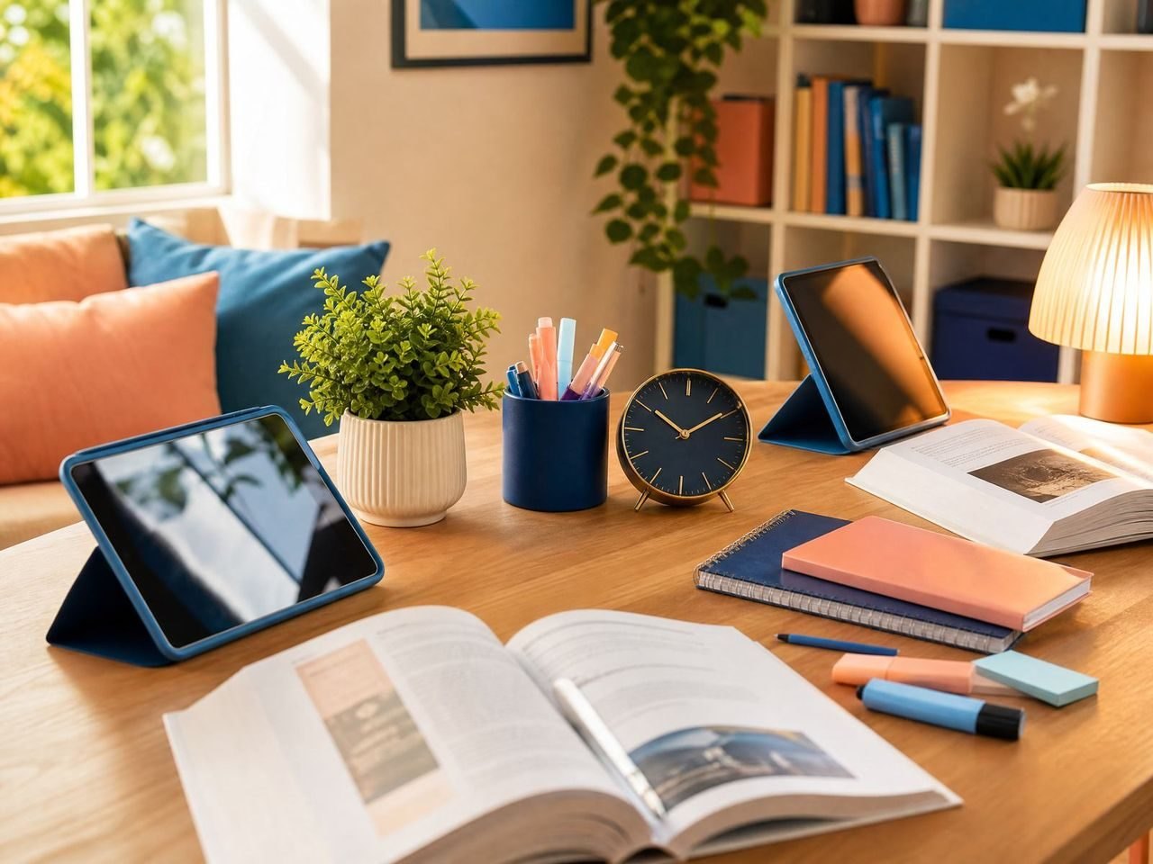 Warm study space